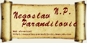 Negoslav Parandilović vizit kartica